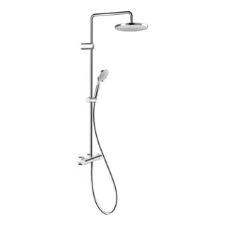 Duravit - Duschen - Brauseset mit Thermostat, Durchmesser 25 cm, 3 Strahlarten, Chrom TH4280008010