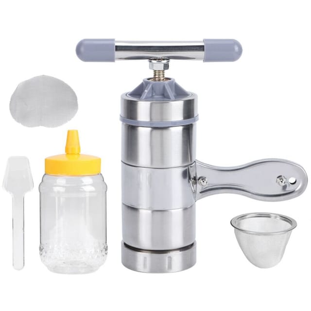 Eosnow Mini Tragbarer Honigextraktor Edelstahl Manuelle Honigpressmaschine Imkereiwerkzeug