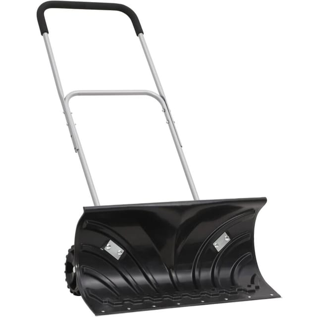 Schneeschaufel mit Verlängerbarem Griff Schwarz 66 cm Stahl - Vidaxl