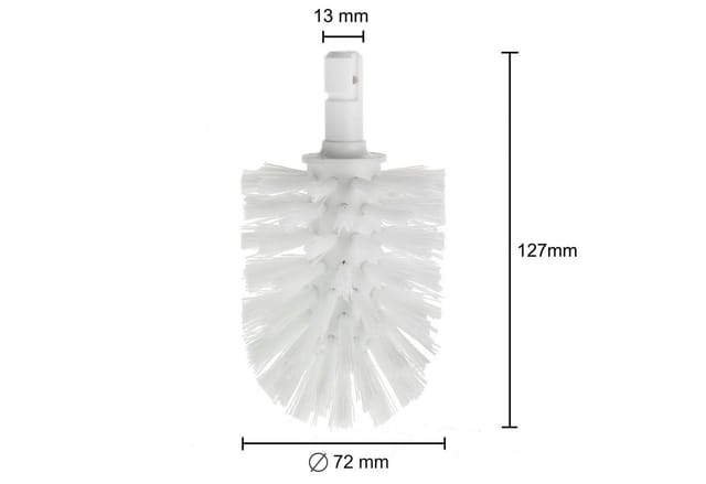 Ersatz Toiletten-Bürstenkopf, austauschbar, im 3er Set lose, 12,7x7,2cm, weiß, Original Hersteller, WC-Bürste Ersatzbürstenkopf - Keuco