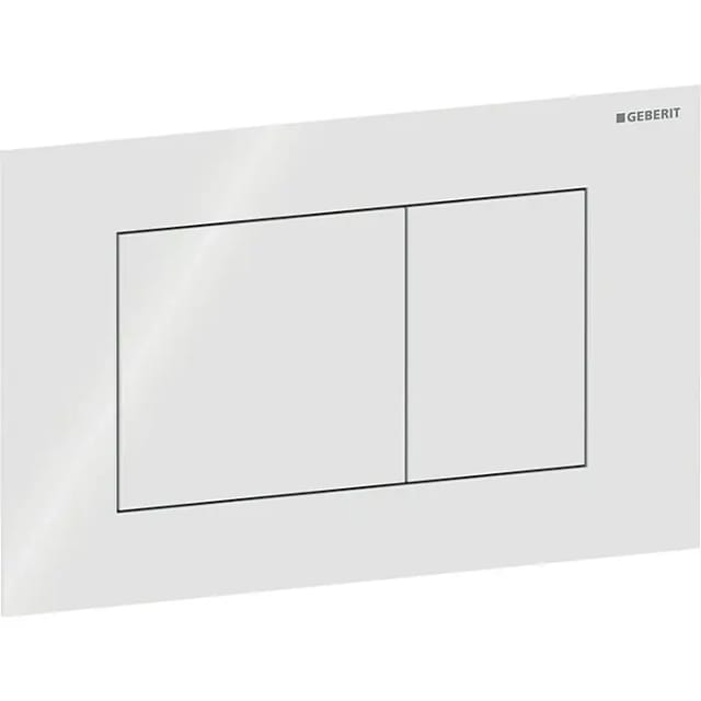 Geberit Sigma 40 Square Betätigungsplatte 115629SI1 Square, weiß, für 2-Mengen-Spülung, Round