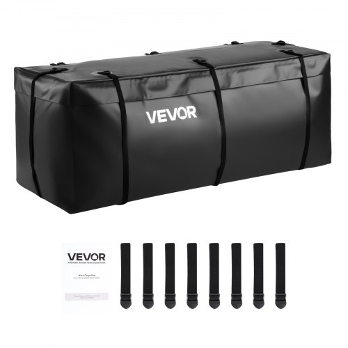 Gepäckträgertasche Für Anhängerkupplung Aus Wasserdichtes 840d-pvc (0,34 M³), Gepäcktasche Zur Aufbewahrung Auf Der Ladefläche Von Lkws Mit Verstärkten Gurten Für Pkw Suvs Vans Schwarz