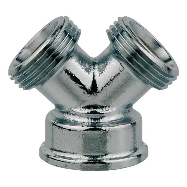 Ms 2-Wege-Verteiler, Chrom, 3/4IG x 3/4AG - Kirchhoff