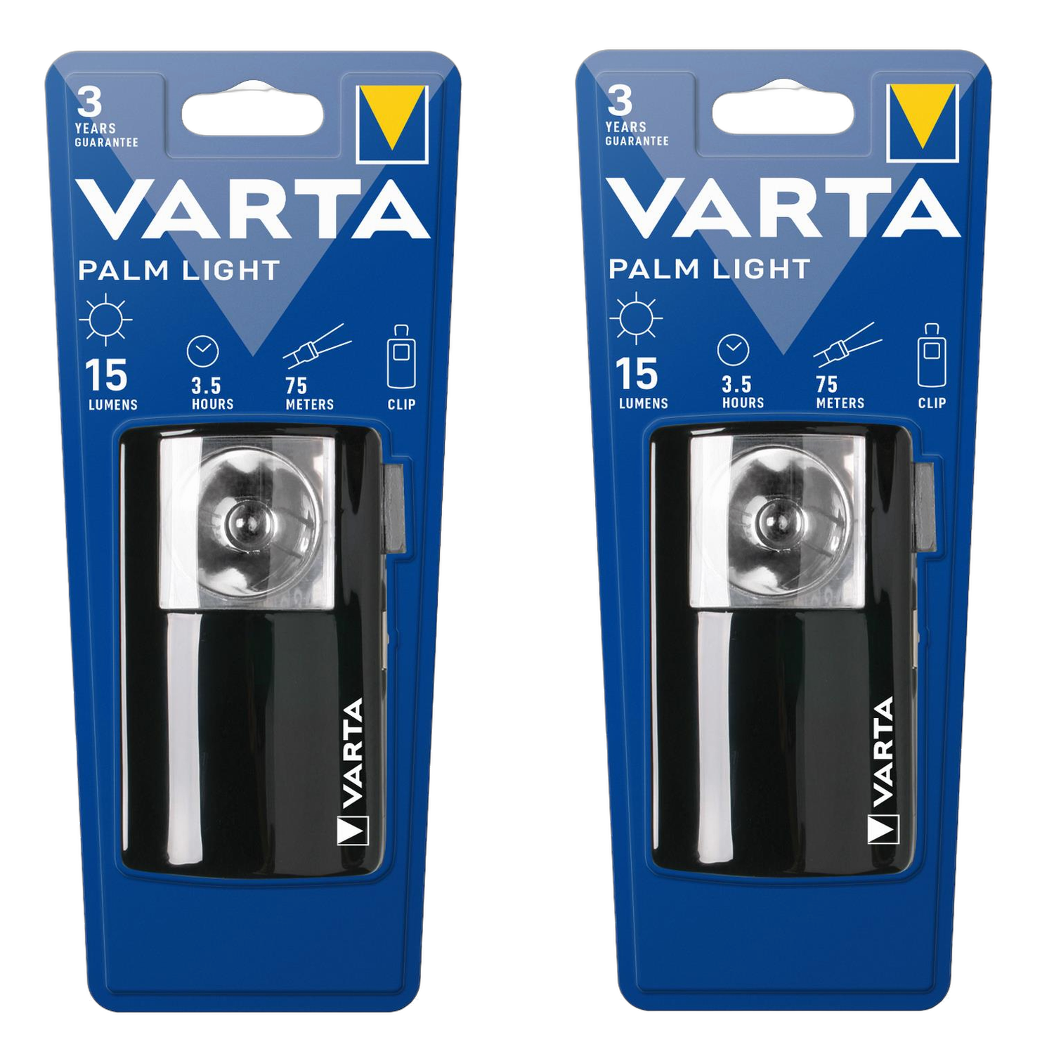 Varta Palm Light 4,5v Batteriebetriebene Handtaschenlampe - Ohne Batterien X2