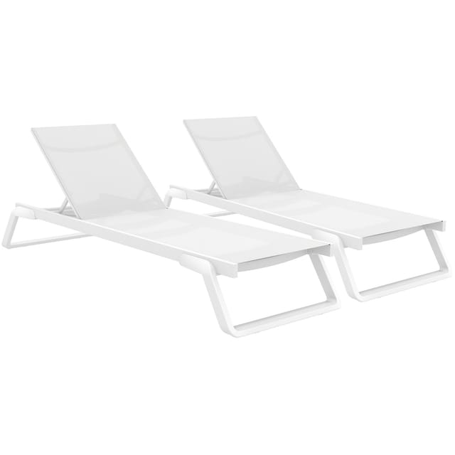 CLP - 2er Set Sonnenliege Tropic weiß