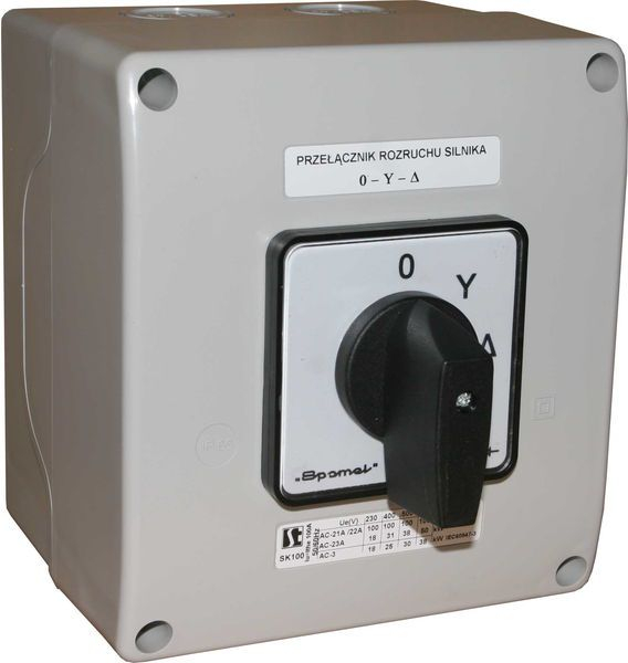 Nockenschalter 0-stern-dreieck 100 A Im Gehäuse, Schwarzer Drehknopf Sk100-4.831ob18