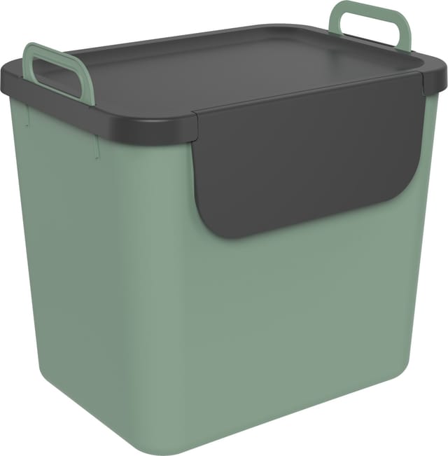 Mülltrennungssystem Jive 30 l grünschwarz Recyclingbehälter - Rotho