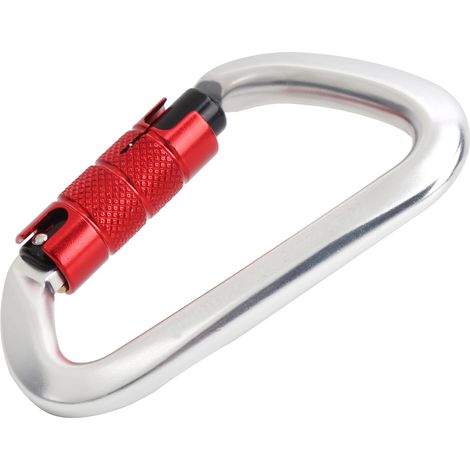 Selbstsichernder Karabiner Aus Aluminiumlegierung Für Klettern, Wandern Und Outdoor-aktivitäten – D-förmiger Sicherheitshaken.