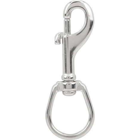 Drehbarer Karabiner Aus Edelstahl 316 Mit Einzelkopf Für Outdoor-aktivitäten Und Tauchen, 80-mm-schlaufe