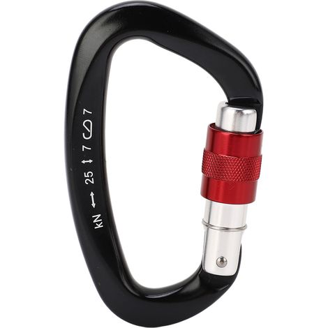 D-ring-karabiner Aus Aluminiumlegierung, Automatische Verriegelung, Robuster D-ring Zum Klettern Und Campen, Rot