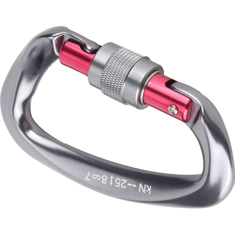 D-förmiger Aluminiumkarabiner, 25 Kn, Kletterhaken Für Outdoor-aktivitäten, Werkzeug-schlüsselanhänger, Grau