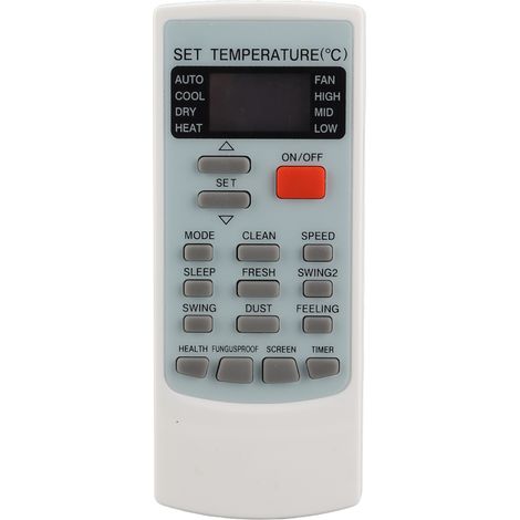 Ersatzfernbedienung Für Aux-klimaanlage Ykr-h 006e, Kompatibel Mit Aux-modellen, Schwarz, Fernbedienbar, Ersatzteil