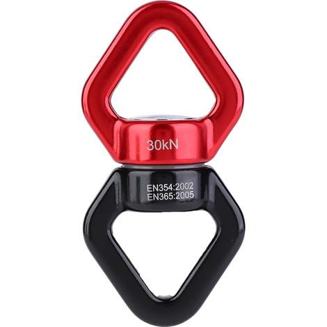 30 Kn Sicherer, Drehbarer Outdoor-karabiner Für Klettern Und Yoga – Rot-schwarzer Drehverbinder