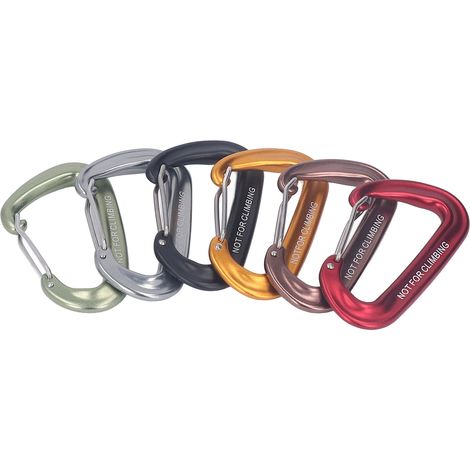 6 Stück 3-zoll-d-ring-karabiner 12kn Verriegelungshaken-clip-zubehör Für Camping, Wandern Und Outdoor-aktivitäten