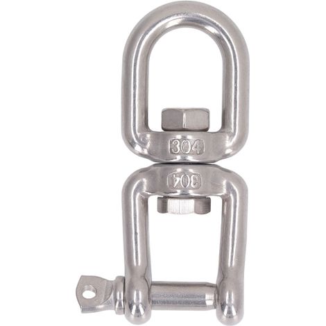 Professioneller Doppelbackenkarabiner, Drehring Aus Edelstahl 304 Für Kletterseile Und Schaukeln, 8 Mm/0,31 Zoll, Robust.