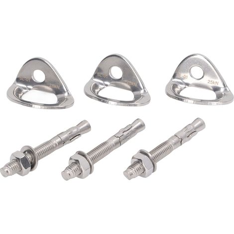 3 Kletterkarabiner Aus Edelstahl, Kletteranker Zum Sichern, Für Rettungseinsätze Und Seilausrüstung