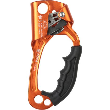 Oranger Steigkarabiner Für Rechts, Geeignet Für Felsklettern, Vielseitige Outdoor-aktivitäten, Bergsteigen Und Manuelles Baumklettern.
