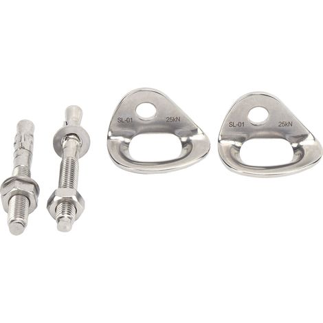 2 Robuste Und Glatte Kletterkarabiner Aus Edelstahl, Praktisch Für Kletteranker.