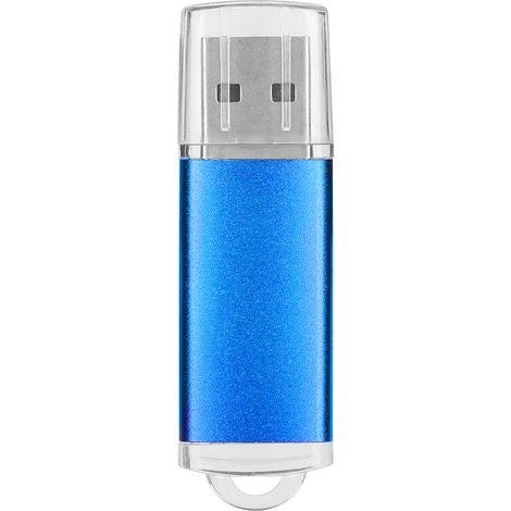 64 Gb Blauer, Transparenter Usb-stick, Tragbarer Speicherstick Mit Schutzkappe Für Pc Und Tablet, Hohe Speicherkapazität