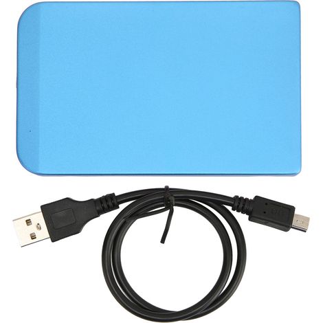 Externes Festplattengehäuse (2,5 Zoll, Usb 2.0, 480 Mbit/s), Plug & Play, Aluminiumlegierung, Blau, Für Büro Und Geschäftsreisen