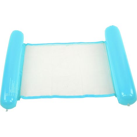 Große, Dicke, Tragbare, Aufblasbare Schwimmmatratze, Wasserhängematte, Liegestuhl, Pool, Sommerfoto, Männer, Frauen, Blau