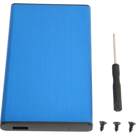 Gehäuse Aus Blauer Aluminiumlegierung Für Externe 2,5-zoll-sata- Und Usb-3.0-festplatten, Tragbare Computertasche