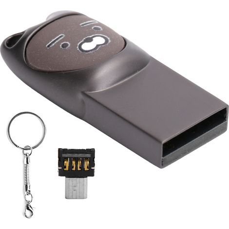 Tragbarer 16-gb-usb-2.0-stick In Dunkelgrau Mit Schlüsselanhänger, Hochgeschwindigkeitsübertragung, Niedlicher Speicherstick, Originelles Geschenk.