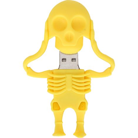 32 Gb Usb-stick Mit Gelbem Totenkopf-motiv, Hohe Geschwindigkeit, Große Speicherkapazität, Wechseldatenträger
