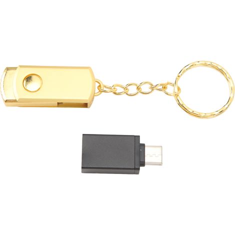 32 Gb Gold-usb-stick, Schnelle Usb-2.0-geschwindigkeit Mit Usb-c-adapter Für Laptop Und Tablet, Effiziente Datenübertragung