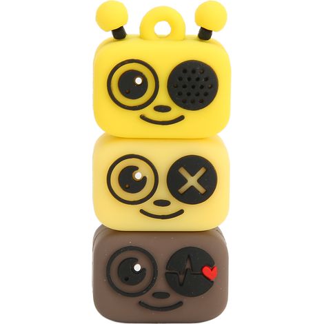 Standardmäßiger 32gb Gelber Bienen-cartoon-pvc-usb-2.0-flash-speicher, Abnehmbarer Tragbarer Flash-speicher Für Den Professionellen Bürogebrauch.