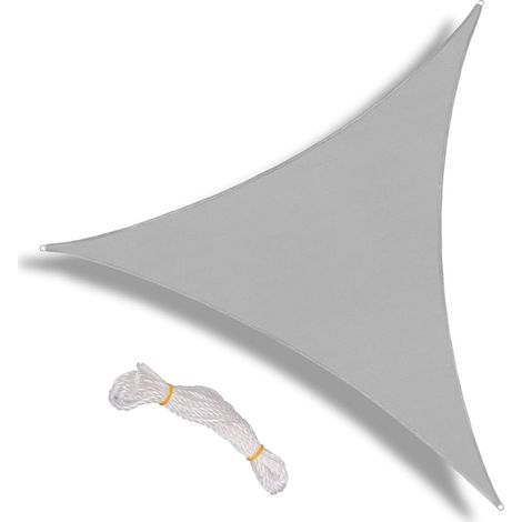 8x8x8ft Graues Sonnensegel Aus Uv-beständigem Oxford-polyester Für Terrasse, Garten, Park, Rasen