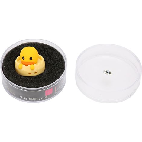 Gelber Usb-2.0-stick Mit Cartoon-ente, 16 Gb Tragbarer Speicherstick Für Computer, Elektronisches Speichermedium (runde Gelbe Ente)