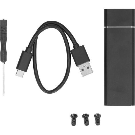 Usb-c-ssd-gehäuse M.2 Ngff High Speed Transfer Usb 3.0 5 Gbit/s Usb 3.1 10 Gbit/s Typ-c Metall-ssd-gehäuse Für Computer Schwarz