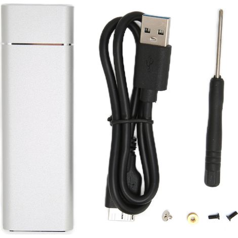M.2 Ngff Zu Usb 3.0 High Speed 5 Gbit/s Festplattengehäuse, Tragbar Und Stabil, Für Externe Ssds, Kompatibel Mit Windows Und Os X, Grau.