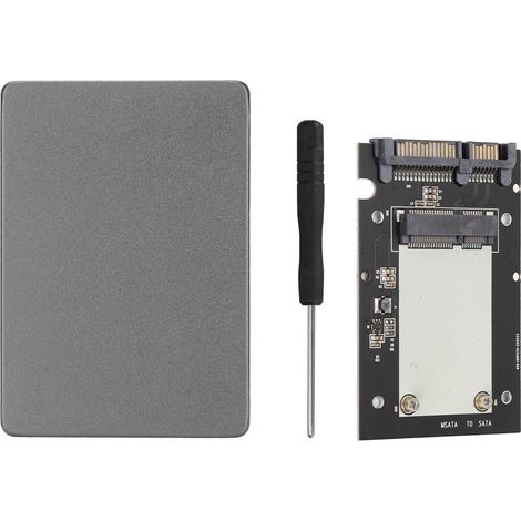 Msata Zu Sata 3.0 6gbps Ssd-adapter, Ultradünnes Graues Aluminiumlegierungsgehäuse Für Computerfestplatten, Schnelle Konvertierungskarte.