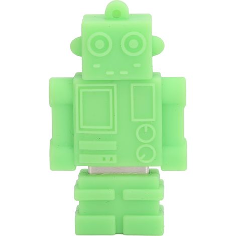 32 Gb Usb-stick In Form Eines Grünen Cartoon-roboters, Hochgeschwindigkeits-speichergerät Für Große Datenmengen, Lustiges Design.