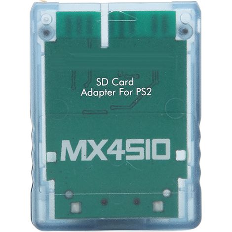 Handgefertigter Mx4sio Sio2sd Speicherkartenadapter, Stabiler Speicherkartenleser Für Ps2, Transparenter Blauer Ersatz