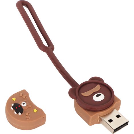 Cartoon-usb-stick Mit Braunem Bärenmotiv, Standard Usb 2.0, Plug & Play, High-speed-speicherstick, 32 Gb, Für Backups, Reisen Und Büro