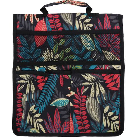 Tragbares Oxford-gartenkissen Mit Kniehocker, Werkzeugtasche, Gartenwagen, Hängeorganizer-taschen Und Roten Blättern