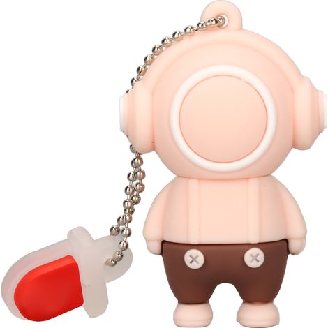 Hellorangefarbener Usb-stick Mit Cartoon-motiv, 32 Gb, High-speed-usb-2.0-schnittstelle, Plug-and-play, Idealer Wechseldatenträger Für Fotos Und Videos.