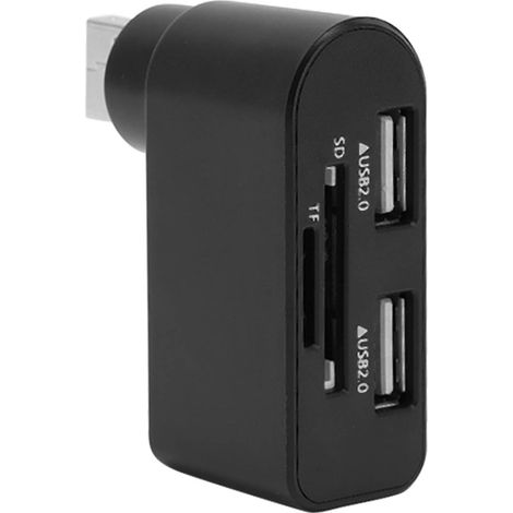 2-port-usb-2.0-hub, Hochgeschwindigkeits-splitter Mit Speicherkartenleser Für Sd-karten, Festplatten Und Kameras