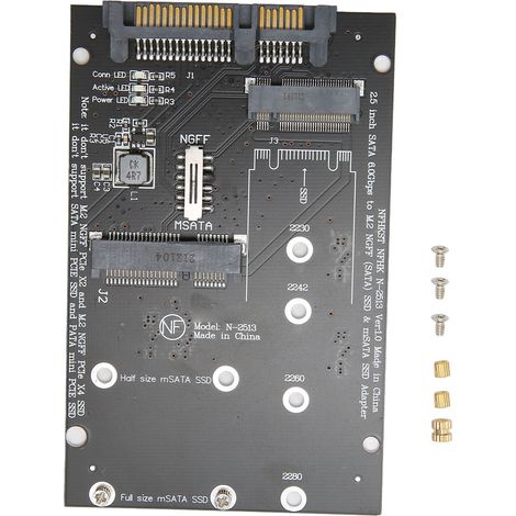 M.2-zu-sata-adapter, Praktische Leiterplatten-konverterkarte Für Msata-festplatten, Schnelle Übertragung, Computerkompatibel.