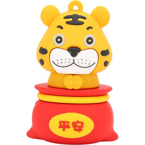 Niedlicher Tiger-usb-stick (32 Gb), Cartoon-design, Usb 2.0, Plug-and-play, Stoßfest, Feuchtigkeitsbeständig, Störungsresistent, Hot-swap-fähig