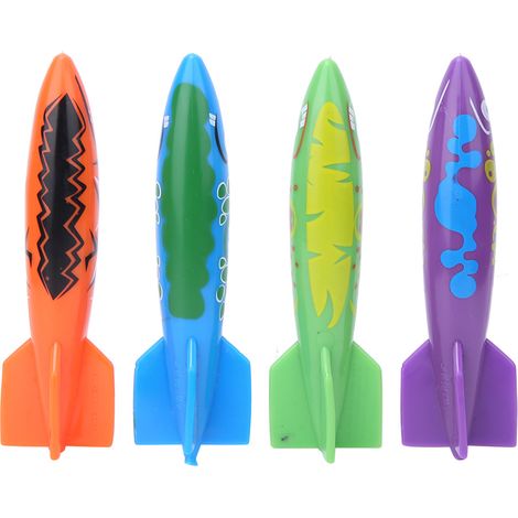 4-teiliges Pvc-tauchspielzeug Für Kinder, Lernspielzeug Für Das Schwimmbadtraining, Vierfarbige Kombination