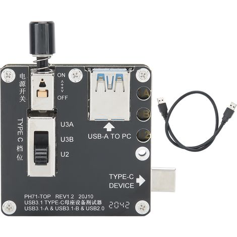 Ph71 Typ-c U2u3 Kanaltrennungstester Für Mobilgeräte, Festplatten, Kartenleser Und Weibliche Usb-sticks