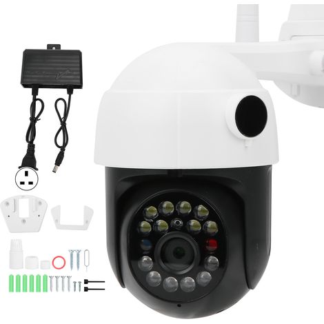 1080p Ptz-wlan-dome-kamera Mit 17 Leds, Nachtsicht, Außenverfolgung, Heimüberwachung, 110–220 V (uk-stecker)