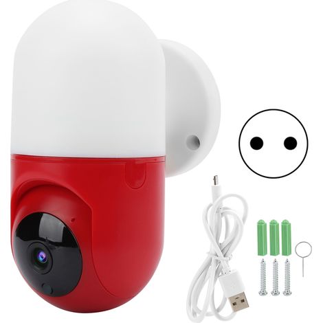 2-in-1-funkkamera: 1080p Hd Ptz-kamera (355°) Mit Bewegungserkennung, Intelligentem Alarm, Webcam-wandleuchte Und 100–240-v-eu-stecker