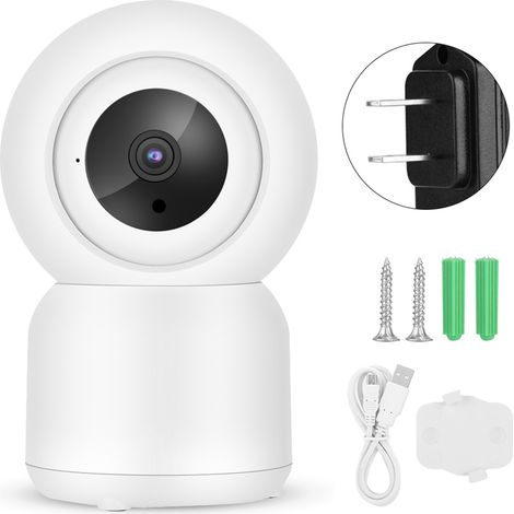 Intelligente Wlan-überwachungskamera (1080p) Für Die Heimüberwachung, Kompatibel Mit Tuya, 110–240 V