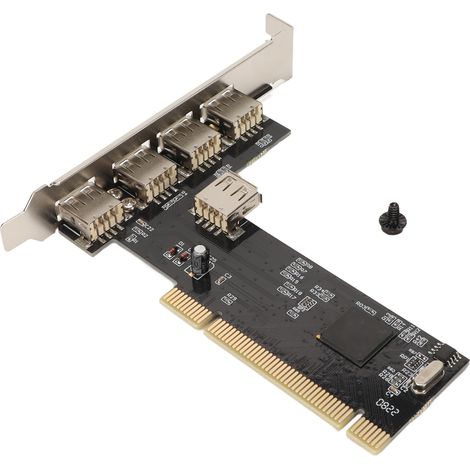 Interne Pci-zu-usb-2.0-5-port-erweiterungskarte, 480 Mbit/s, Plug & Play, 4 Externe Ports + 1 Interner Port, Pci-zu-usb-hub-adapter.