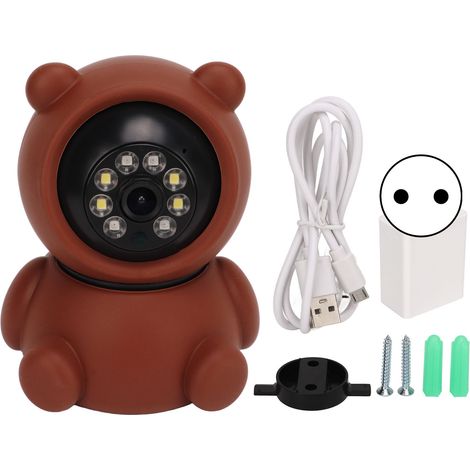 1080p Wlan-smart-kamera, Nachtsicht, Bewegungserkennung, Zwei-wege-audio, 100–240 V Wechselstrom, Ansprechendes Drehdesign, Eu-stecker Für Zuhause